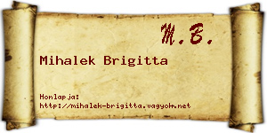 Mihalek Brigitta névjegykártya