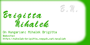 brigitta mihalek business card